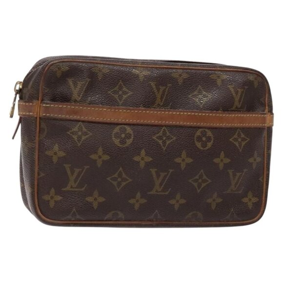 LOUIS VUITTON Monogram Compiegne 23 Clutch Bag M51847 LV Auth gh593 - Picture 1 of 16